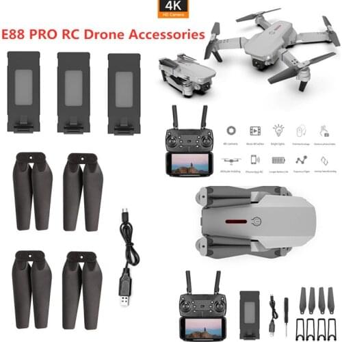 3.7V 1800mAh battery for E88 PRO 4K Dual Camera RC Drone Accessories E88pro E88 PRO RC Drone Battery Spare parts E88Pro Blades