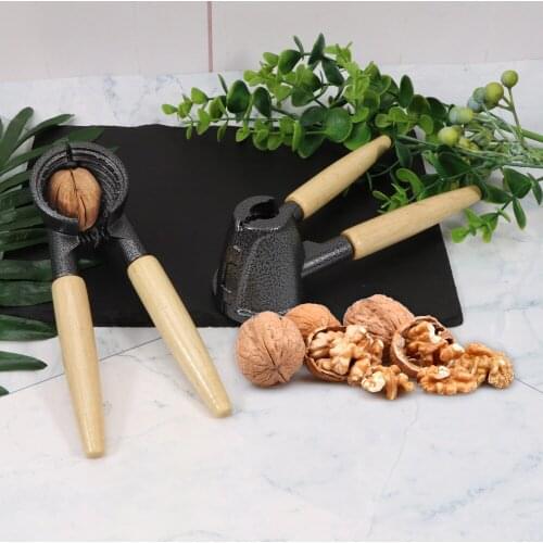 Aluminium Alloy Nut Cracker Walnut Pliers Metal Pecan Hazelnut Filbert Sheller Opener Clip Tool Clamp Kitchen Gadgets