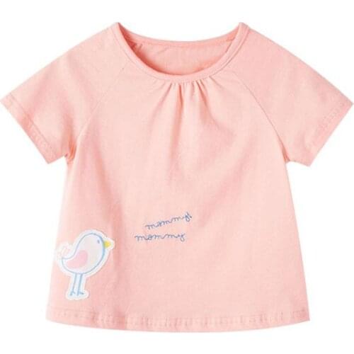 Bambino New Year 2021Tshirt for Girls Cartoon Summer Children Tops 2-7Years Little Kids Clothing Baby Costume Pure Cotton Shirt