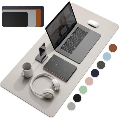 Large Size Office Desk Protector Mat PU Leather Waterproof Mouse Pad XXL Desktop Gaming Mouse Pad PC Accessories Free Shipping