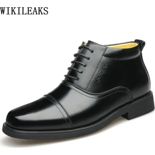 Designer Mens Dress Boots for Men Male Fashion Ankle Boots Man Casual Business Shoes Men Black Leather Boots Man Zapatos Hombre