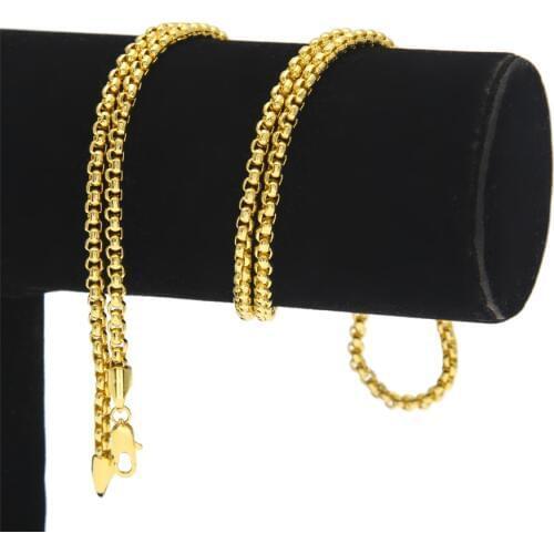 Men Women Gold Color Lantern Chain 24inch 30inch Long Necklace Link Fashion Punk Jewelry Pendant Accessories