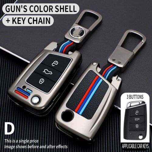 Car Key Case Cover For Volkswagen VW Golf 7 gti mk7 r Touran Skoda Octavia 3 Superb Karoq Kodiaq Seat Leon mk3 Ateca Accessories