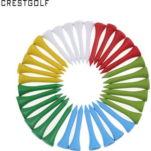CRESTGOLF 42mm(1.65in) Wooden Golf Tees Golf Wood Tees Accessoires 100pcs/pack