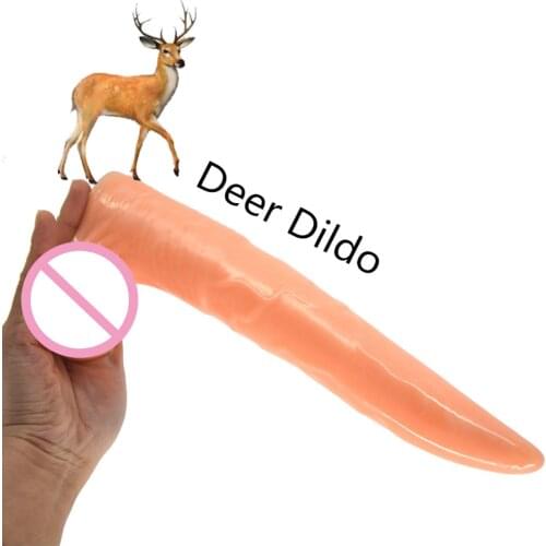 FAAK Long Animal deer dildo dull dildo sex toys for women realistic dildos couple flirting lesbian masturbate erotic anal plug