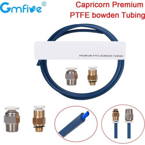 GmFive Capricorn Bowden PTFE Tubing XS Series +Quick Fitting + Straight Pneumatic Fitting for 1.75mm Filament Ender 3 Upgrade