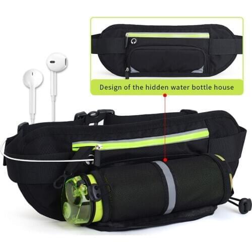 Outdoor Sports Running Waist Pack Bag Marathon Double Zipper Pocket Belt Fanny Waist Bag GYM Fitness Large Capacity Phone Pouch