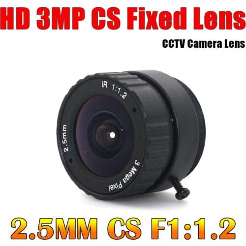 HD 3MP 2.5mm CS CCTV lens suitable for both1/2.5" and 1/3"CMOS chipsets for IP POE Camera and security cameras