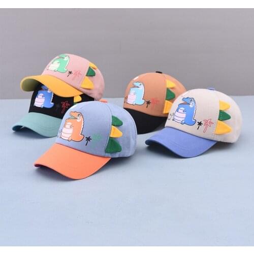 LDSLYJR 2021 new style Cartoon dinosaurs print cotton Casquette Baseball Cap Adjustable Snapback Hats for child boy and girl 145