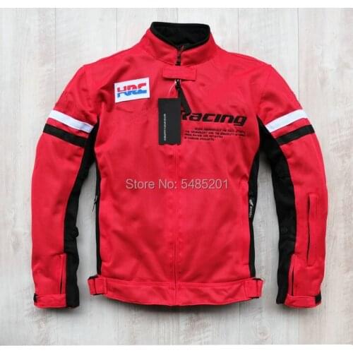 For Honda Summer Racing Black Jacket Motorcycle Race Mesh Breathable Cloth Riding Jacket with Protectors