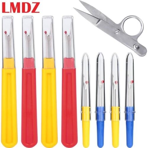 LMDZ 9PCS Sewing Tools Set Scissors Plastic Handle Craft Thread Cutter Seam Ripper Stitch Unpicker Sewing Tool Thread Remover