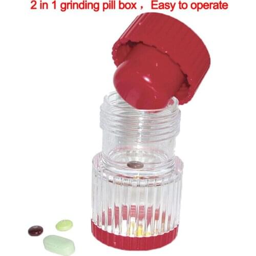 Multifunction Portable Lightweight Pill Crusher Pill Container Pulverizer Splitter Tablet Cutter Divider Case Pill Container