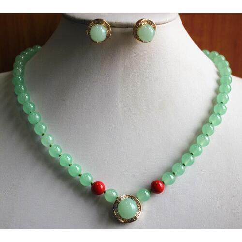 Wholesale/ retail Womens noblest stones jades Necklace earring set