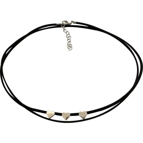 Black Braided Rope Chain Necklace Star Love Heart Dragonfly Pendant Necklace for Women Trendy Charm Collares Fashion Jewelry