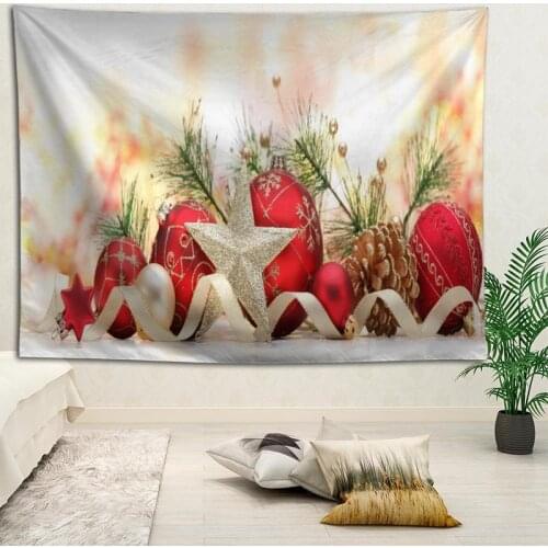 Christmas wall decor tapestry layout room painting background wall decoration bedcloth tapestries custom logo