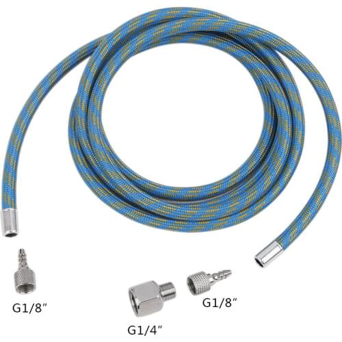 1.8m Nylon Braided Airbrush Hose Standard 1/8" Airbrush Air Hose Spray Gun Hose Airbrush Makeup Model Painting Tool Accessories
