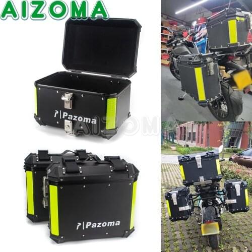 Motorcycle Saddle Bag Rear Luggage Storage Toolbox Case Trunk Aluminum Universal Cargo Tail/Top Box For Suzuki Kawasaki Yamaha