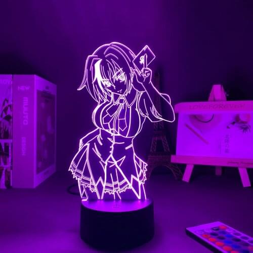 3D Lamp Led Panel Lights Anime Figure High School DxD Xenovia Quarta Valentines Day Gift Led Lamp Decoration Bedroom