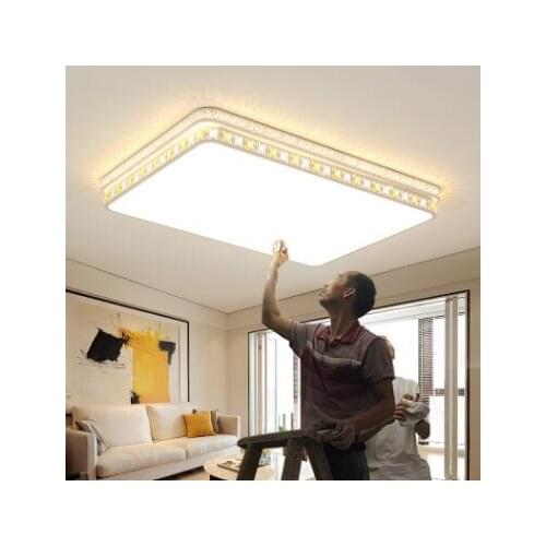 Living room light led ceiling lamp simple modern atmosphere home rectangular warm master bedroom lighting lamps