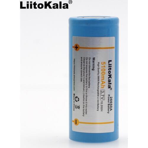 1 pcs. Liitokala 26650-55A 5000 mAh 26650 Li-ion rechargeable battery 3.7 V battery Flashlight 20A 3.6V battery