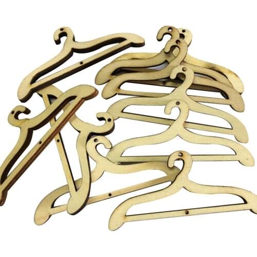 MagiDeal 10 Pcs/Lot Violin Clothes Hanger Shaped Wooden Craft Embellishment Sewing Halloween Christmas Trees DIY Decoration