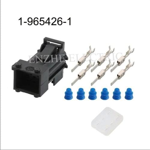 100set 1-965426-1 car wire male cable Waterproof sheath 6 pin connector automotive Plug socket include terminals and seal