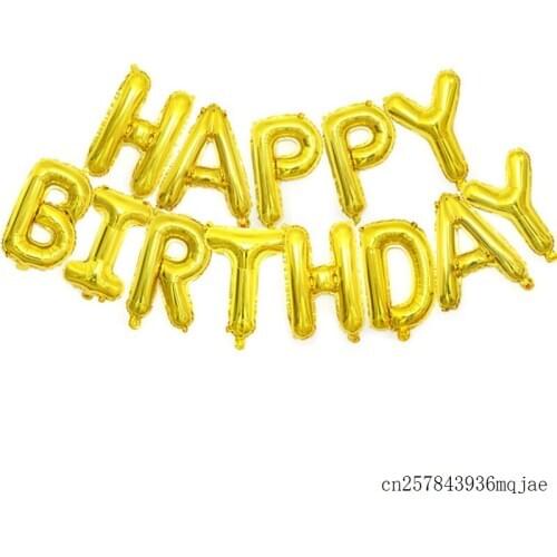 100Sets Happy Birthday 16 inch Letter Balloons Foil Balloons Alphabet Air Balloon Birthday Party Decoration