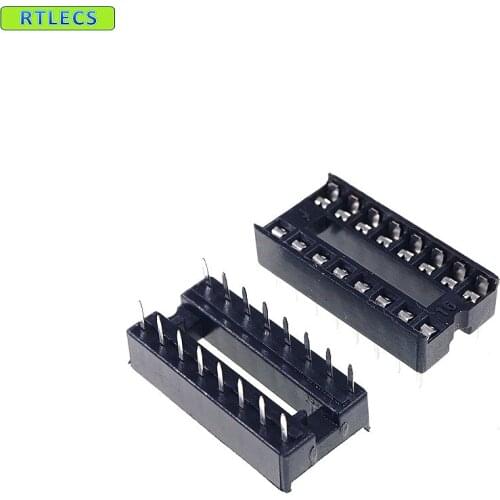 100 pcs / Lot 0.100" 2.54mm IC socket Narrow 16 Position 2x8 16 Pin Row spacing 7.62mm DIP Through hole solder PCB