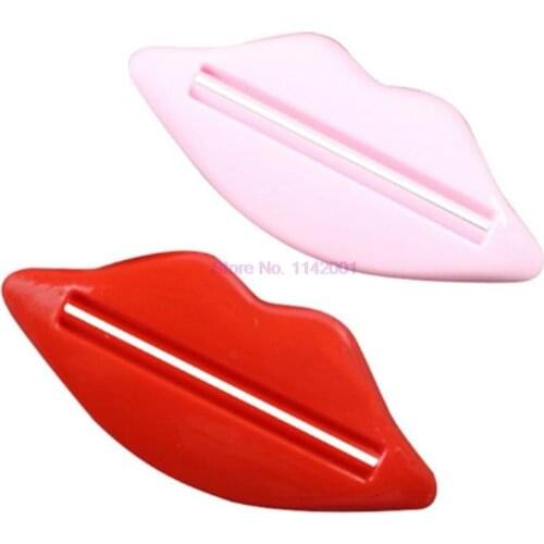 1000pcs Kiss Lip Toothpaste Squeezer Easy Press Tube Dispenser Gadget