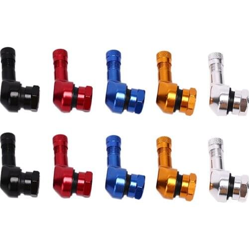 2pcs 10mm 11.3mm Rim Wheel Parts Motorcycle Wheel Tire Tubeless Valve Stems for 90 Degree Angle CNC Aluminum Valve Stem