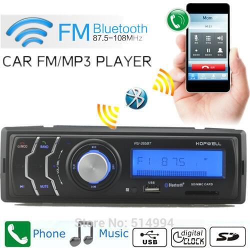 2016 New arrival car radio player Support BLUETOOTH Hands free speaking USB SD 12V 1 din car mp3 audio stereo mp3 free shipping