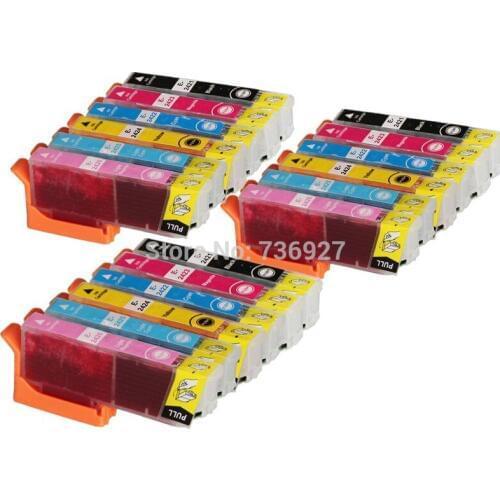 3 Sets Compatible Ink Cartridge T2421 T2422 T2423 T2424 T2425 T2426 For Epson XP-55 XP-760 XP-850 XP-860 XP-950 inkjet printer