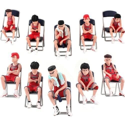 5pcs/set Slam Dunk Sakuragi Hanamichi Rukawa Kaede Akagi Takenori Miyagi Ryota PVC Action Figure Collection Model Toys