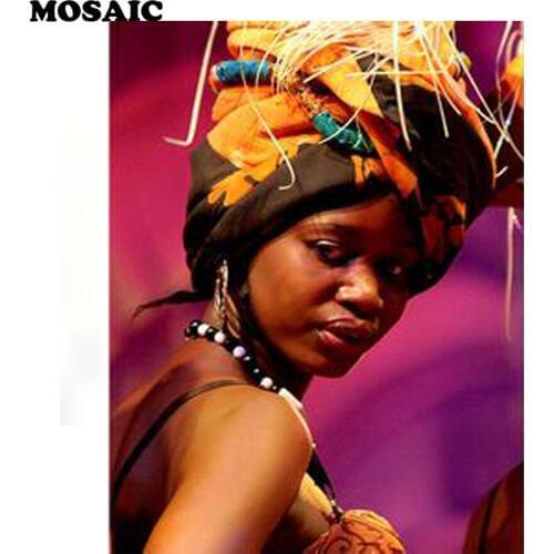 5d diy Diamond Embroidery,Natural African women Full square drill Diamond Painting Cross Stitch Pictures Home Decoration