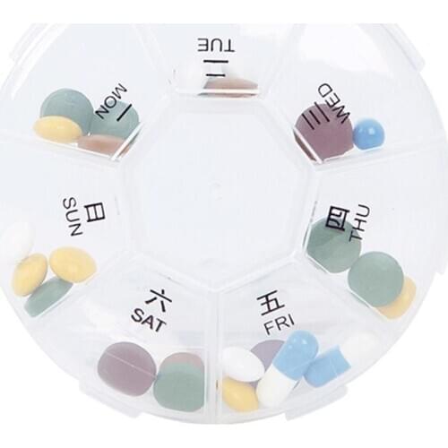 7 Grids Portable Weekly Pill Storage Box Pill Cases Container Mini 7 Days time Jewelry Candy Medicine Organizer