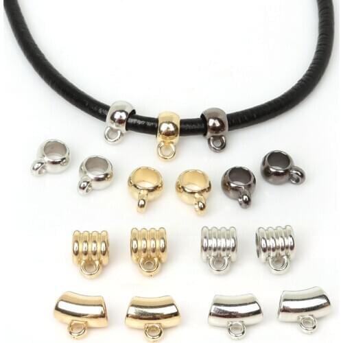 50/150pcs Charms Bail Big Hole Acrylic CCB Bead Clip Clasp Pendant Clasps Hooks Spacer Beads For DIY Jewelry Making Supplies