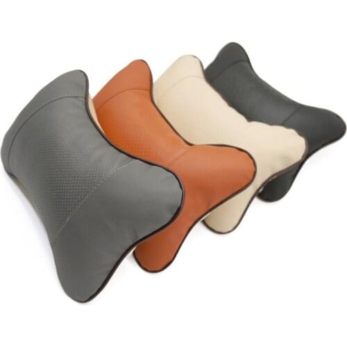 Auto Interior Accessories Car Neck Pillows Car Headrest PVC Leather Neck Headrest Protector Universal Headrest Backrest Cushion