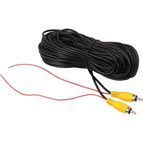 20FT RCA Car Video Cable With Reverse Trigger Lead For GPS Navigation- 2Pack