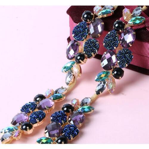 Free Shipping 5 yards Acrylic And Rhinestone Trim, Rhinestone Bridal Applique,Wedding Applique,Rhinestone Chain TONG005