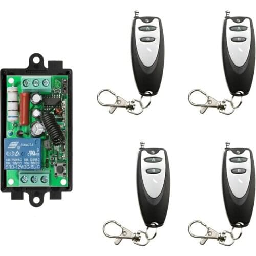 AC 220 V 10 A 1 CH Relay RF Wireless Remote Control Switch Wireless Light Switch ; Receiver+Transmitter Garage Door lamp/ window