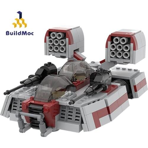 Buildmoc Space War Movie Military Landspeeder AAC-1 Speeder Tank Army Vehicle Moc Building Blocks Bricks Toys For Chilrend Gift