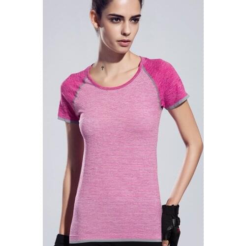 Quick Dry Stretch Slim Fit Yoga Tops Women Sport T Shirt Gym Jerseys Fitness Shirt Yoga Running T-shirts Female Sports Top Cloth