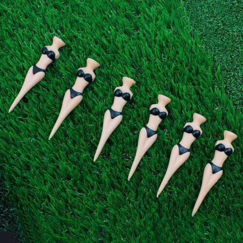 CRESTGOLF 10pcs/pack GOLF Tee, Golf Practice Tees Girl Design Plastic Golf Tees Colorful Golf Ball Nails Mixed Color