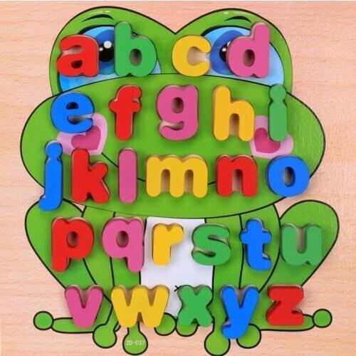 Wooden Early Education Puzzle childrens Cognitive Board Hand Grasping Board Digital Alphabet Geometric Shape Puzzle