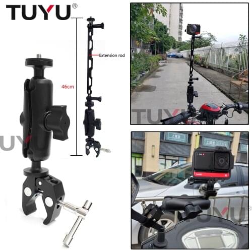 TUYU Motorcycle Mount Bundle Handlebar Mirror Bracket Bike Camera Holder for Insta 360 One X /Insta360 One R GoPro Accessories