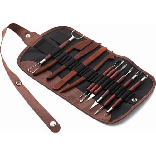 12Pcs/set New Clay Tool Sculpting Kit Sculpt Smoothing Wax Carving Pottery Ceramic Polymer Shapers Modeling DIY Carved Sculpture