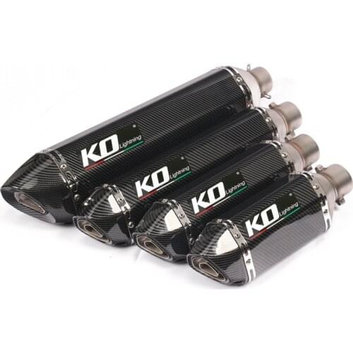 310 370 470 570 mm Silencer Motorcycle 51 mm Exhaust Muffler Pipe Stainless Steel Tail Escape Removable DB Killer Dirt Bike ATV