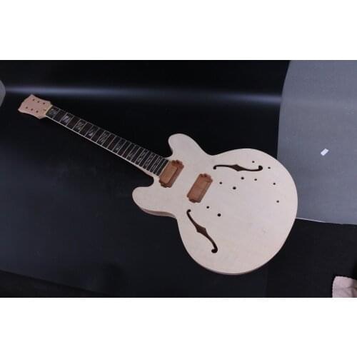 1 set Electric guitar Kit Guitar neck body For 335 Style Electric Guitar Lp style Binding 22 Fret