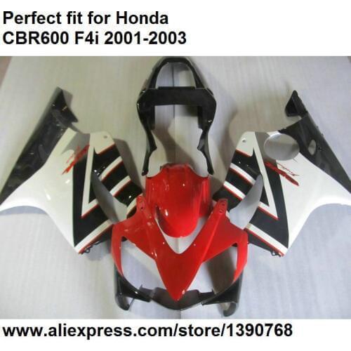 Hot sales fairing kit for Honda CBR 600 F4i 01 02 03 red black white fairings CBR600F4i 2001 2002 2003 DZ99
