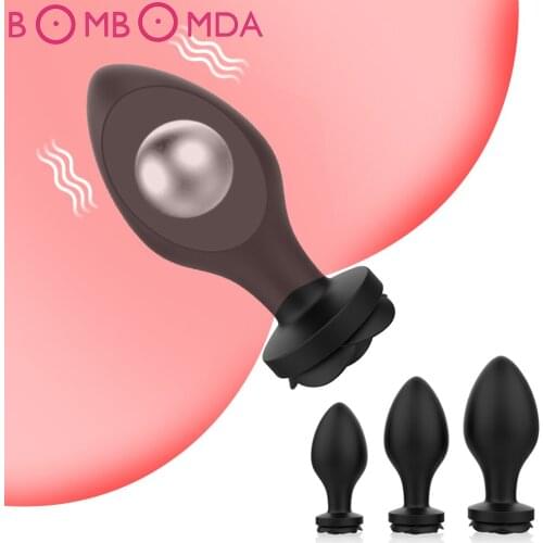 3 Pcs Set Silicone Butt Plug Anal Plug Unisex Sex Stopper Built-in steel Ball Adult Toys for Men/Women Anal Trainer for Couples